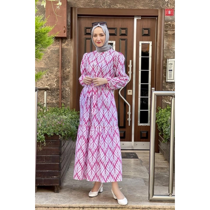 Moda Çizgi Tesettür Elbise