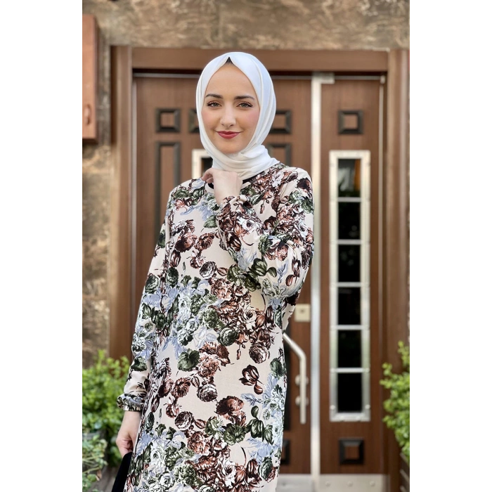 Moda Çizgi Tesettür Elbise