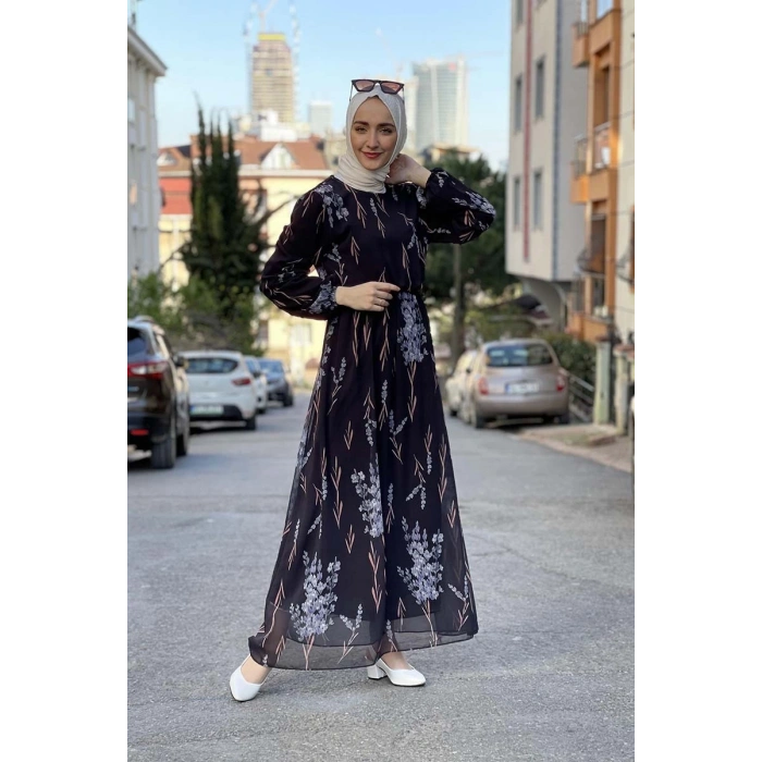 Moda Çizgi Tesettür Elbise