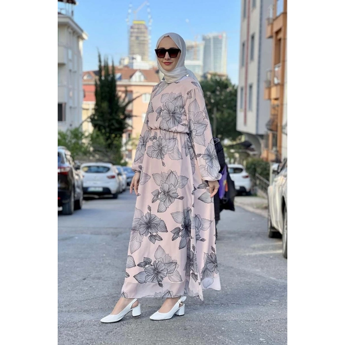 Moda Çizgi Tesettür Elbise