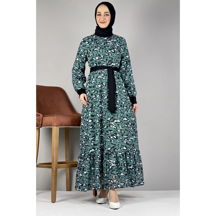 Moda Çizgi Tesettür Elbise