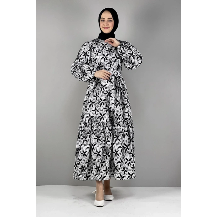 Moda Çizgi Tesettür Elbise