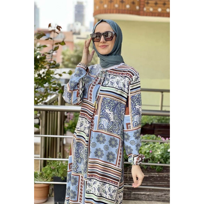 Moda Çizgi Tesettür Elbise