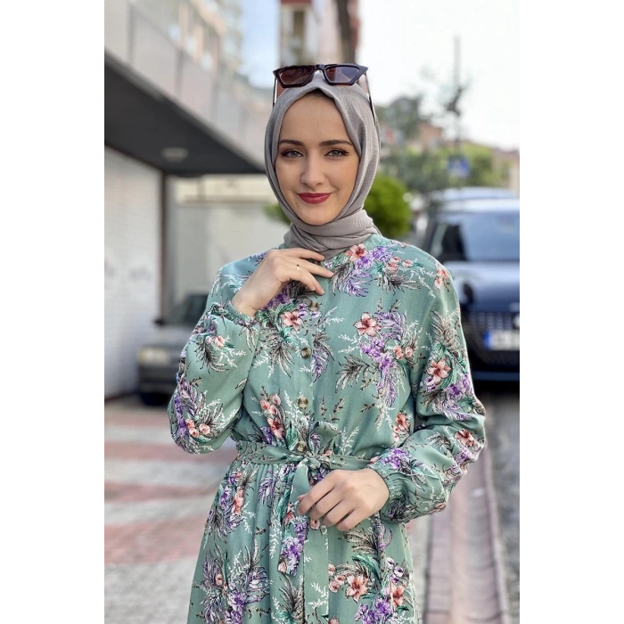 Moda Çizgi Tesettür Elbise