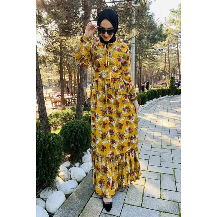 Moda Çizgi Tesettür Elbise