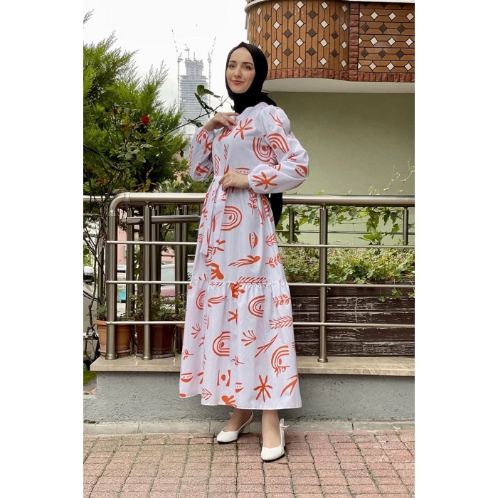 Moda Çizgi Tesettür Elbise