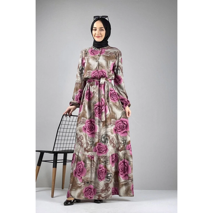 Moda Çizgi Tesettür Elbise