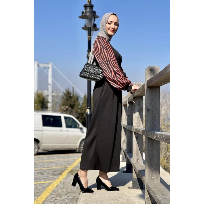 Moda Çizgi Tesettür Elbise