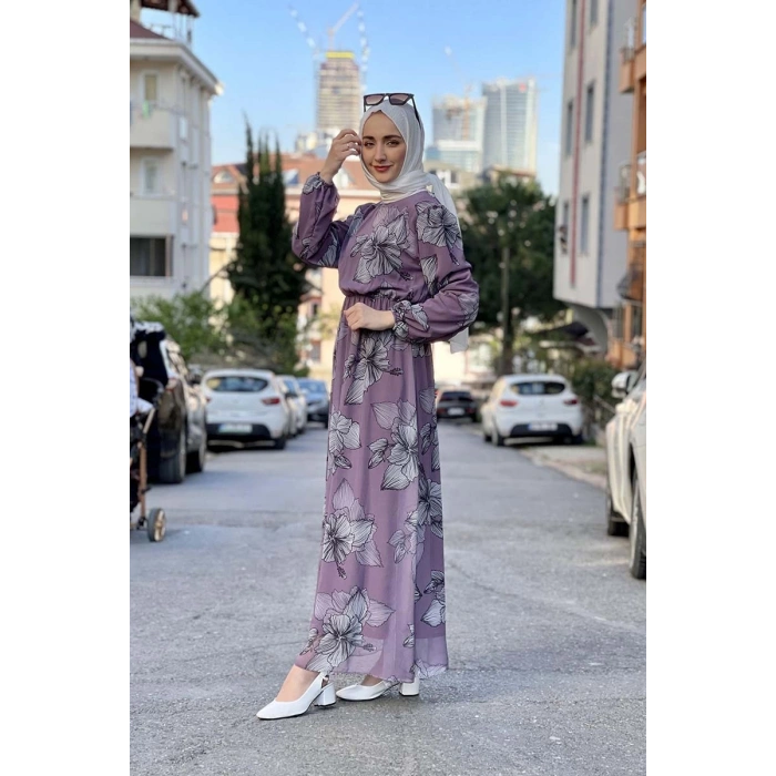 Moda Çizgi Tesettür Elbise