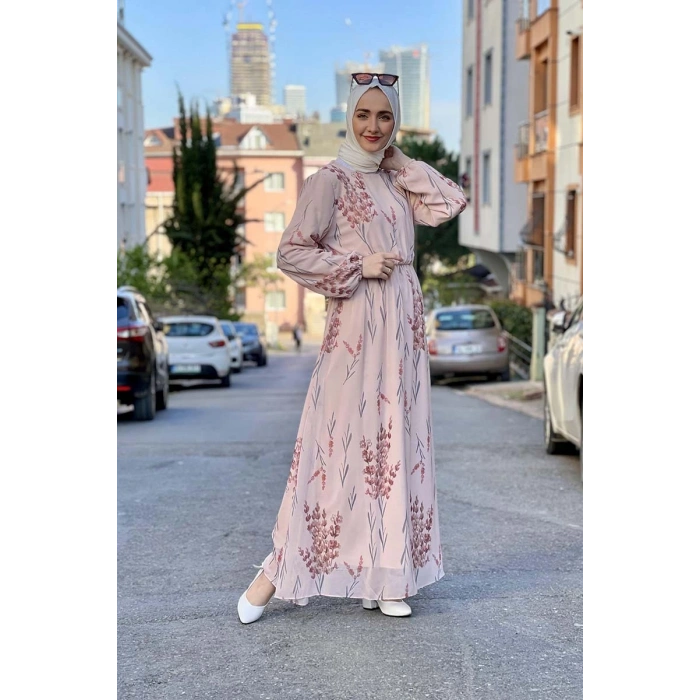 Moda Çizgi Tesettür Elbise