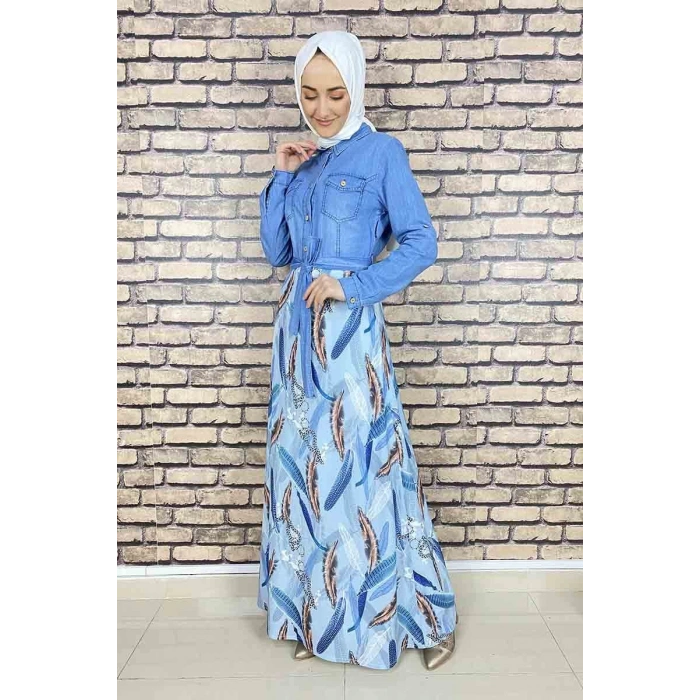 Moda Çizgi Tesettür Elbise