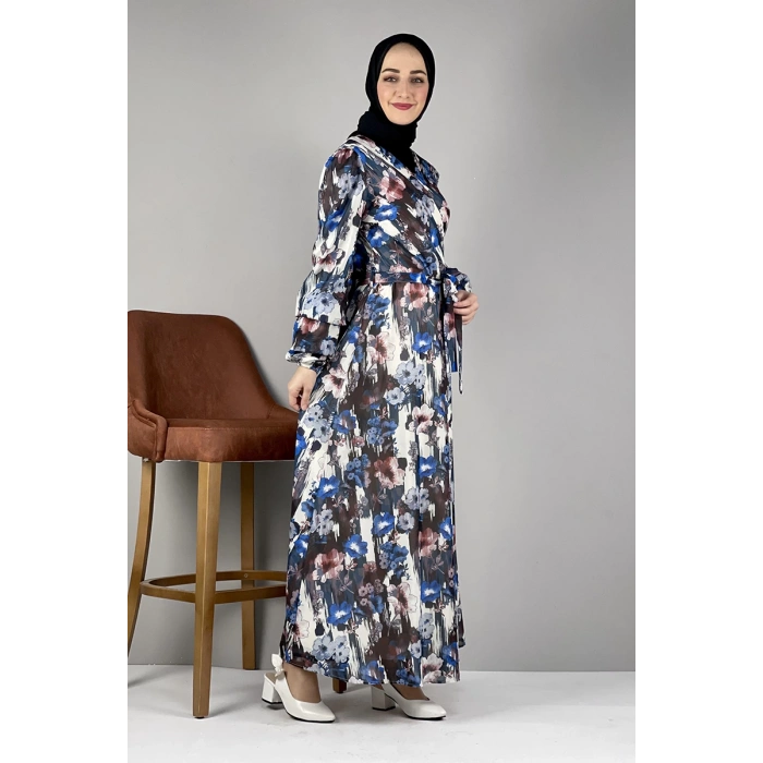 Moda Çizgi Tesettür Elbise