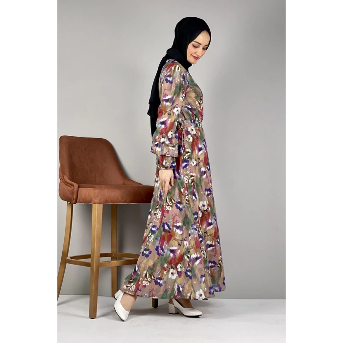 Moda Çizgi Tesettür Elbise