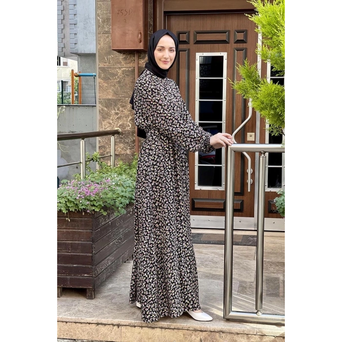 Moda Çizgi Tesettür Elbise