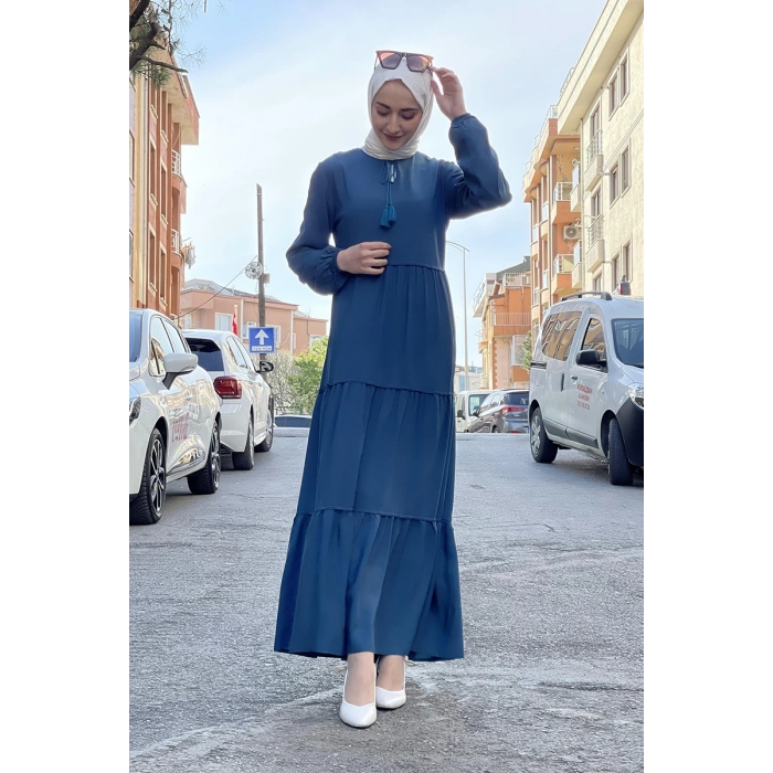 Moda Çizgi Tesettür Elbise