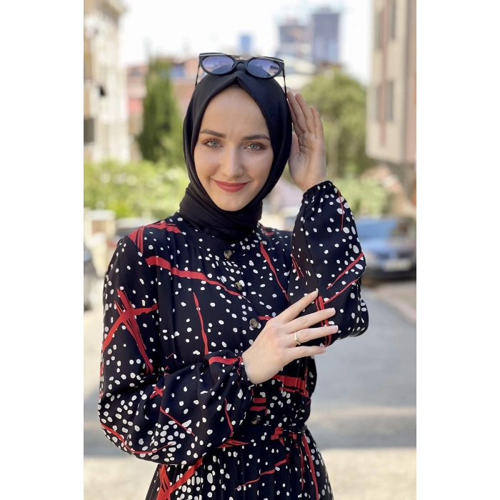 Moda Çizgi Tesettür Elbise