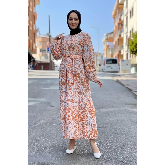 Moda Çizgi Tesettür Elbise