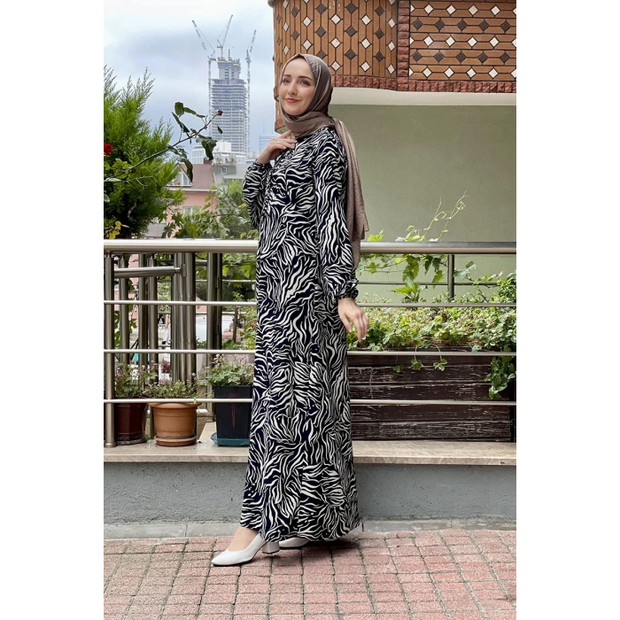 Moda Çizgi Tesettür Elbise