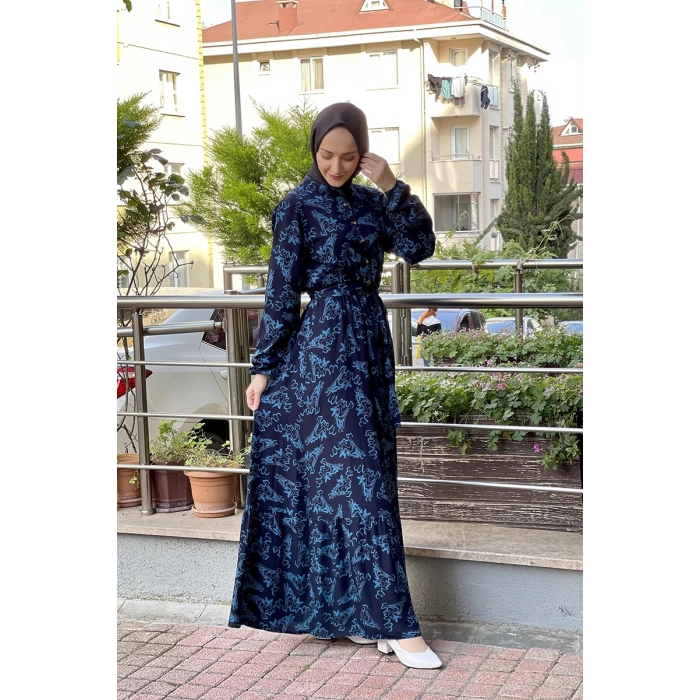 Moda Çizgi Tesettür Elbise