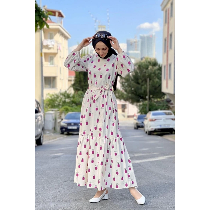 Moda Çizgi Tesettür Elbise