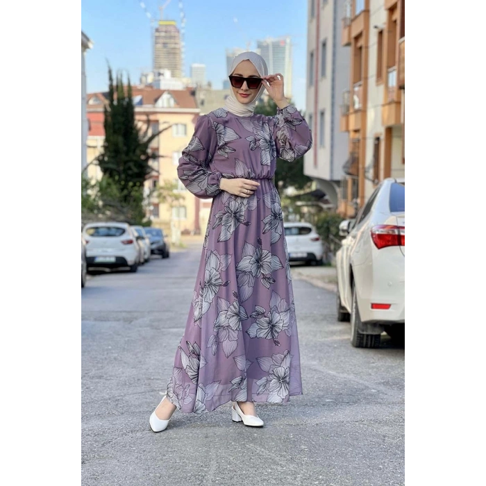 Moda Çizgi Tesettür Elbise