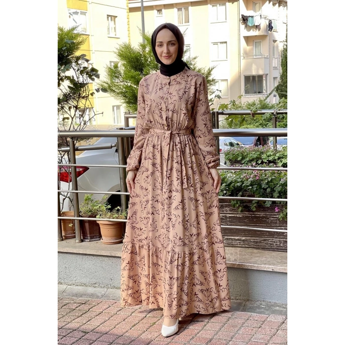 Moda Çizgi Tesettür Elbise