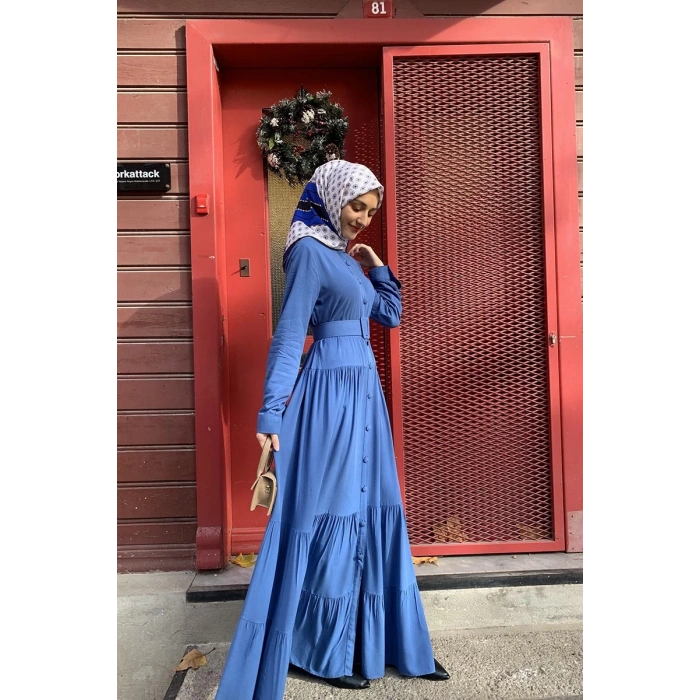 Moda Çizgi Tesettür Elbise