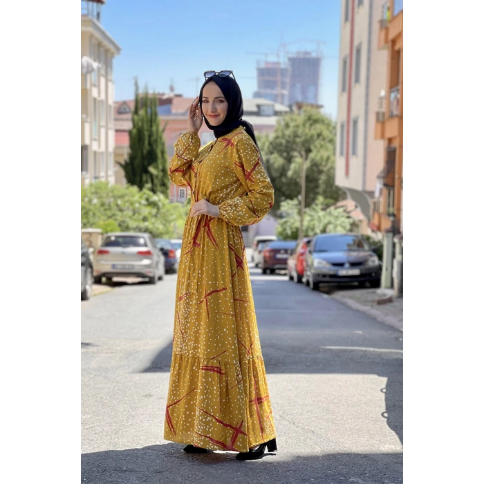 Moda Çizgi Tesettür Elbise