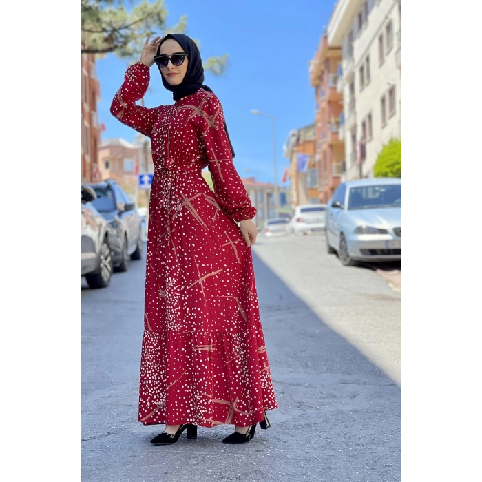 Moda Çizgi Tesettür Elbise