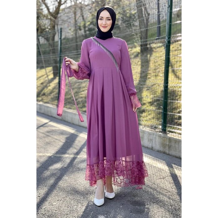 Moda Çizgi Tesettür Elbise