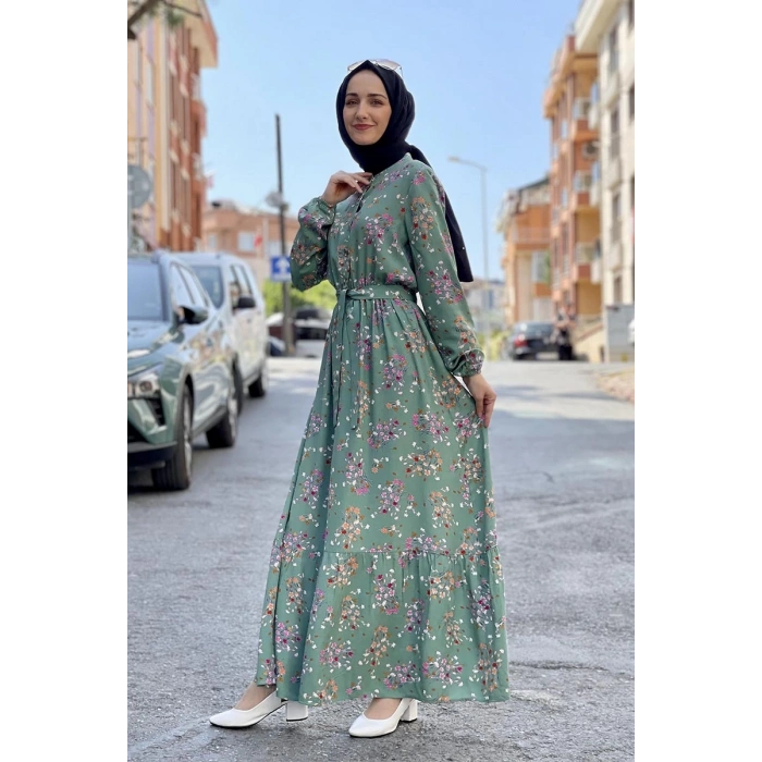 Moda Çizgi Tesettür Elbise