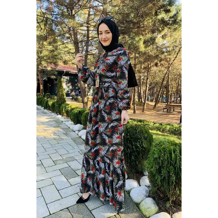 Moda Çizgi Tesettür Elbise