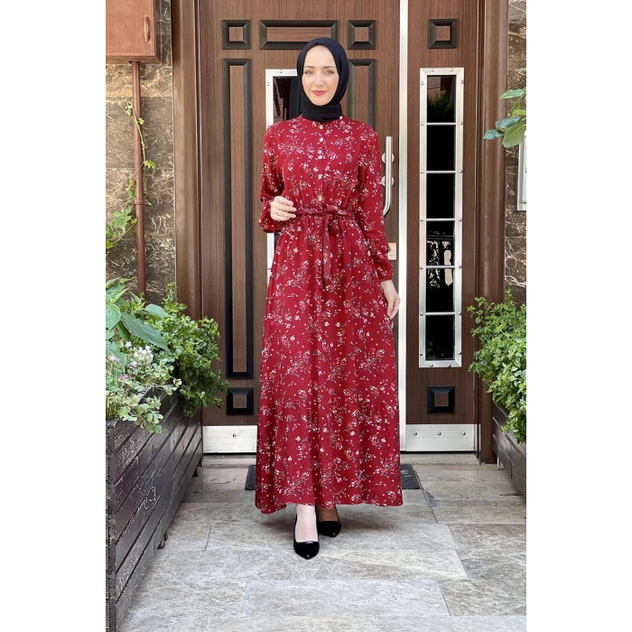 Moda Çizgi Tesettür Elbise