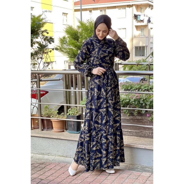 Moda Çizgi Tesettür Elbise