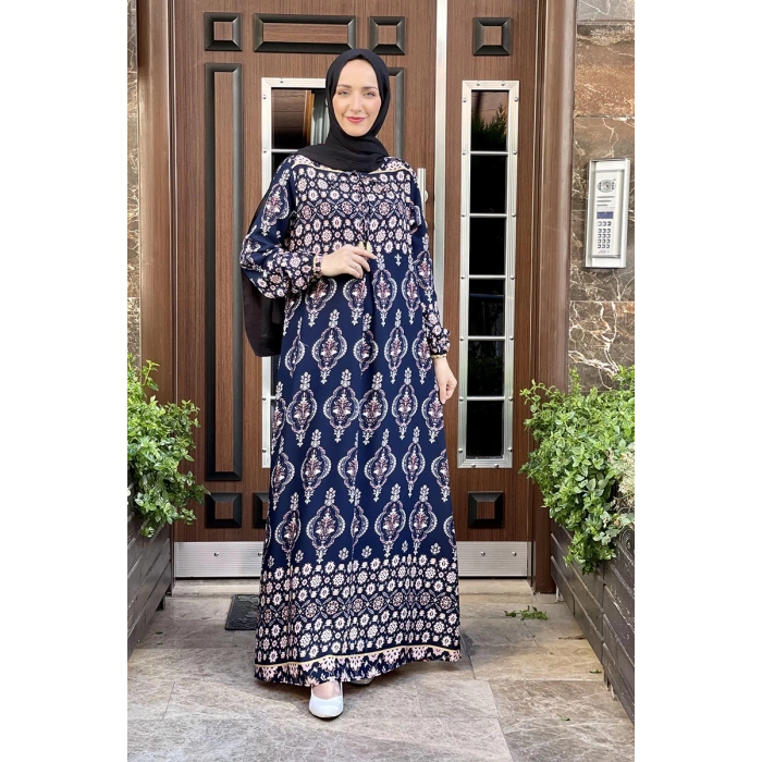 Moda Çizgi Tesettür Elbise