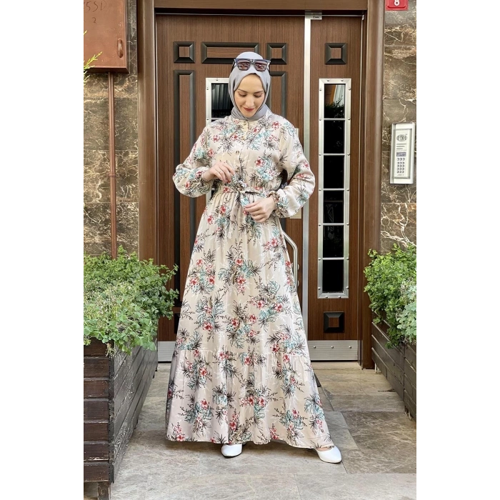 Moda Çizgi Tesettür Elbise