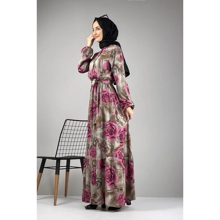 Moda Çizgi Tesettür Elbise