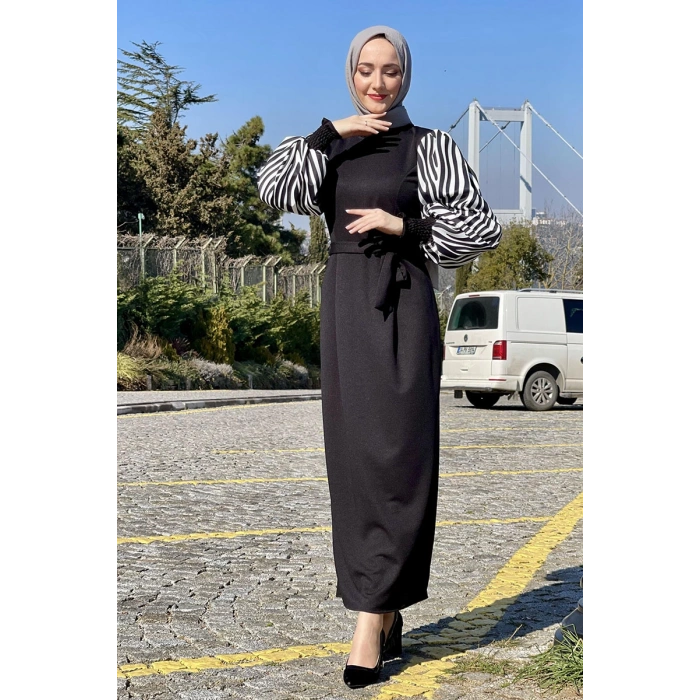 Moda Çizgi Tesettür Elbise