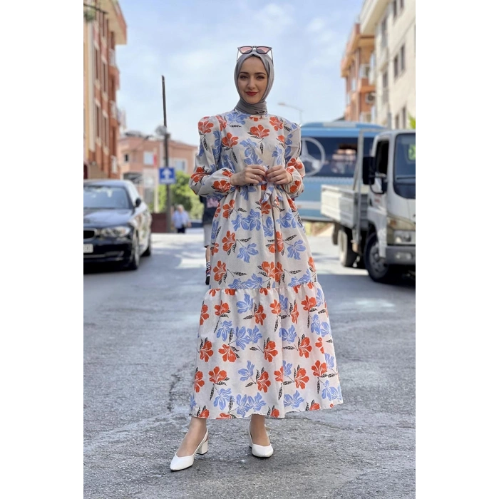 Moda Çizgi Tesettür Elbise