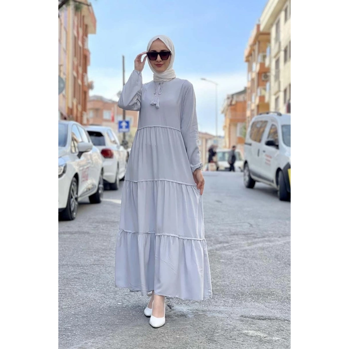 Moda Çizgi Tesettür Elbise