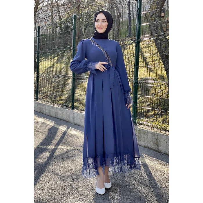 Moda Çizgi Tesettür Elbise