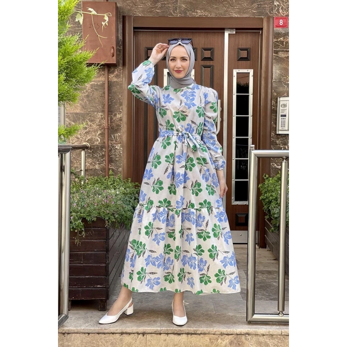 Moda Çizgi Tesettür Elbise