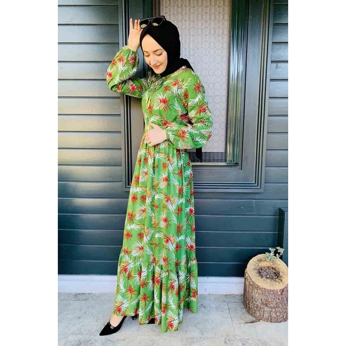 Moda Çizgi Tesettür Elbise