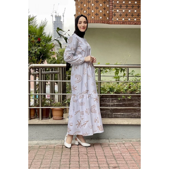 Moda Çizgi Tesettür Elbise