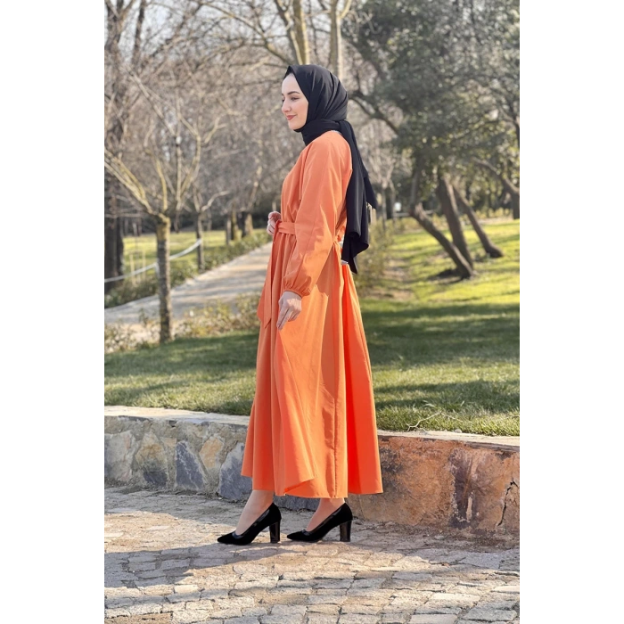 Moda Çizgi Tesettür Elbise