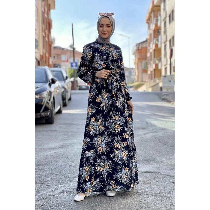 Moda Çizgi Tesettür Elbise