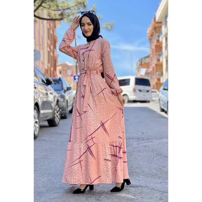 Moda Çizgi Tesettür Elbise