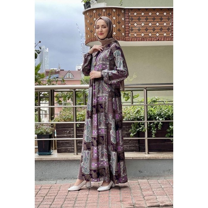 Moda Çizgi Tesettür Elbise