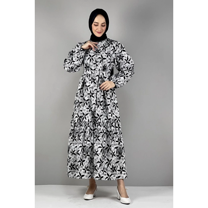 Moda Çizgi Tesettür Elbise