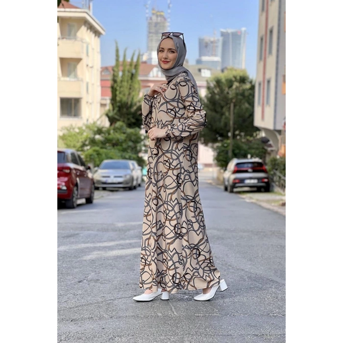 Moda Çizgi Tesettür Elbise